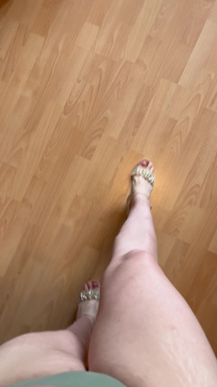 Feet: POV: Walking in Heels in the Apartment