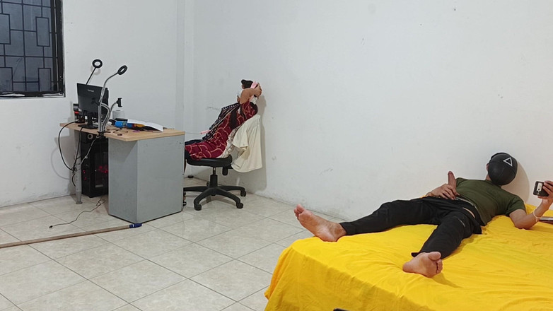 Goky: Step Sister Sitting While I Masturbate for Her
