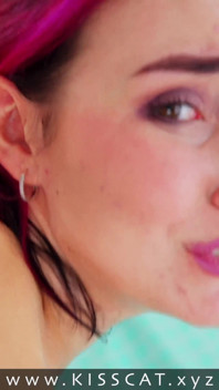 Lustful brunette in trash bags seduced neighbor for POV rough sex / Kisscat - Kiss cat