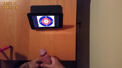 Like a sprayer: Cum on target