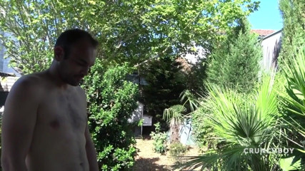 Raw French Bad boys: Esteban fucked bareback in exhib garden by Fred