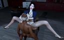 Soi Hentai: Beleza recepcionista faz sexo a três com chefe e parceiro (parte 02) - 3D...