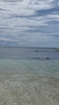 Relaxing Anus in the Soft Salty Ocean Water Before Anal Sex on the Kitchen Table