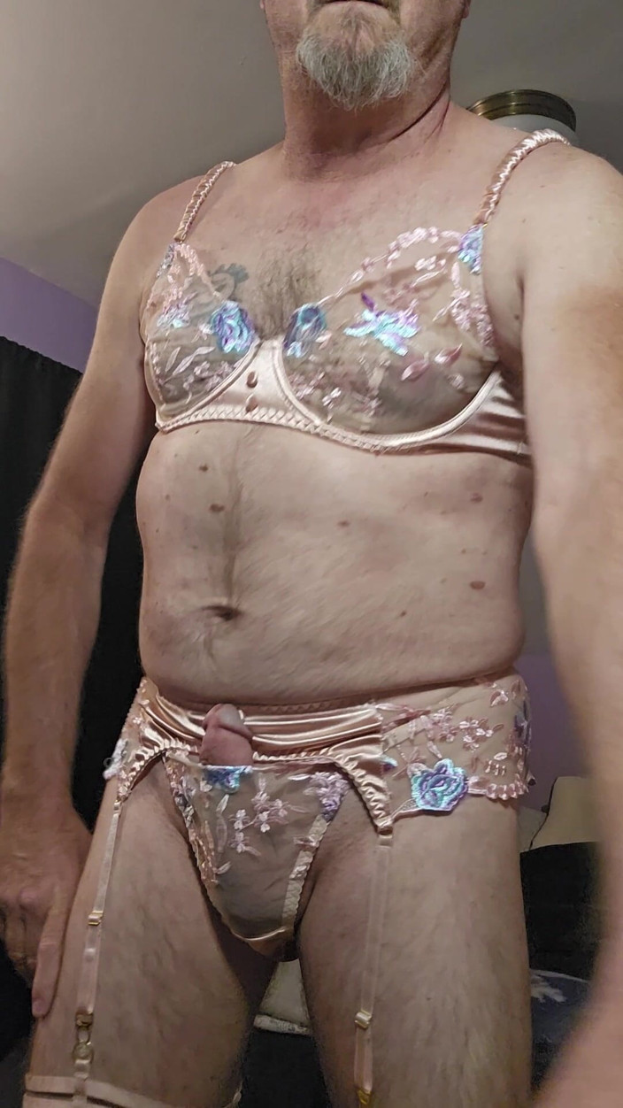 Fantasies in Lingerie: Moje saténová a Lace Brostřik barevná podprsenka a sada kalhotek
