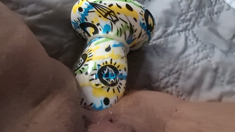 Jamponie Sexy Hot Milf: Анальная соло игра милфы-горячей бабули крупным планом, двойное проникновение в конце