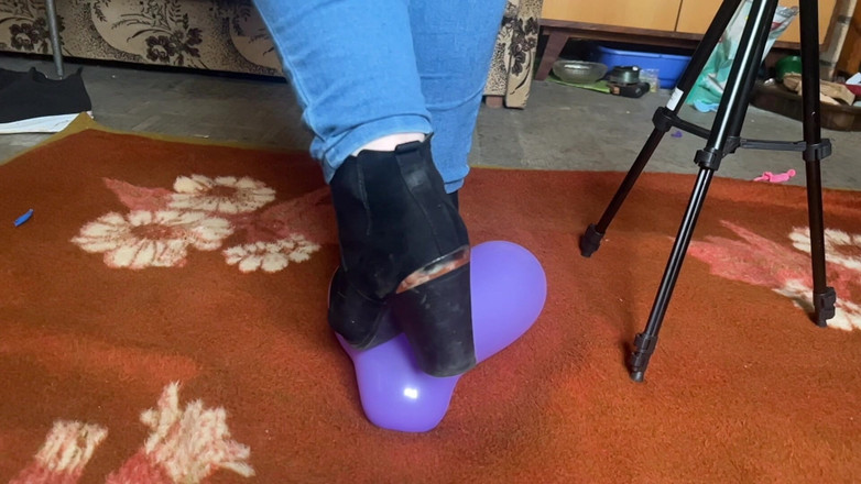 BeachBallsDuo: 100kgs Bigbootylucy Baloane Stomps în tocuri înalte! 2 camere cu Încetinitorul!