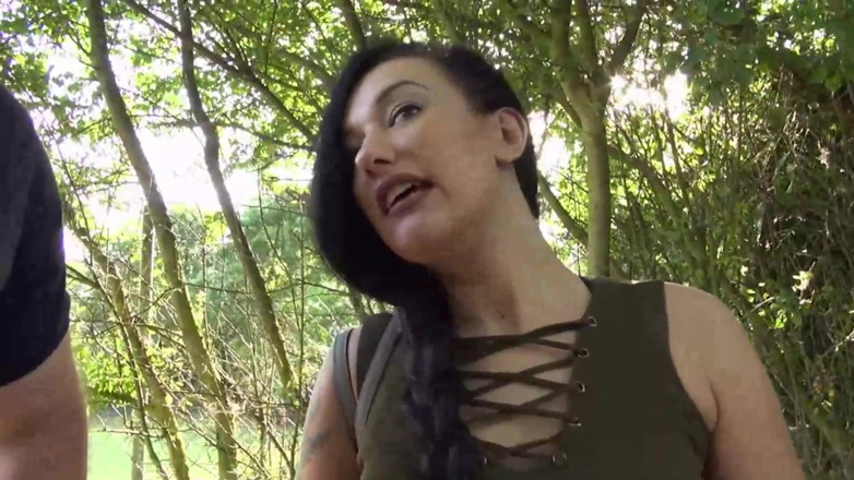 Deutschland porn: Tattooed brunette lost in perversion