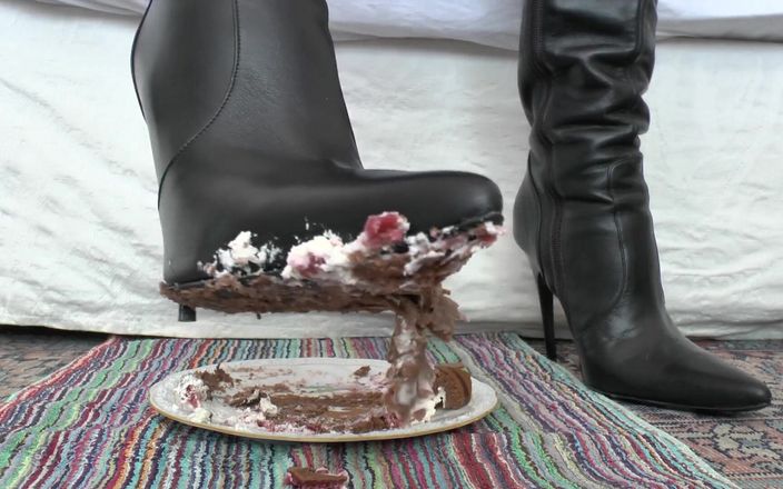 Lady Victoria Valente: Smoking Mistress and Delicious Dessert From Boot Soles, POV Clip,...