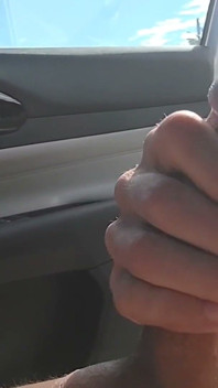 Busy Parking Lot Jerk and Cum