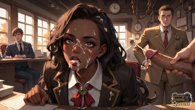 Ebony Anime Queens: एक भाप से भरा साँवली आदमी कॉलेज लड़की को मारता है, उसके चेहरे पर ग्रेवी छींटे पड़ते हैं। उसी समय, वह डेस्क पर एक चरमोत्कर्ष है!