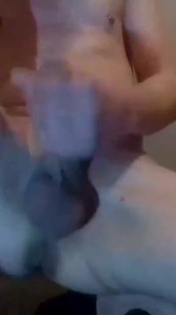 Stroking My Rock Solid Thick Chickcock in Socks; Close-up