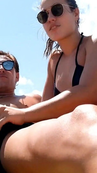 Riskanter blowjob am strand, so angst