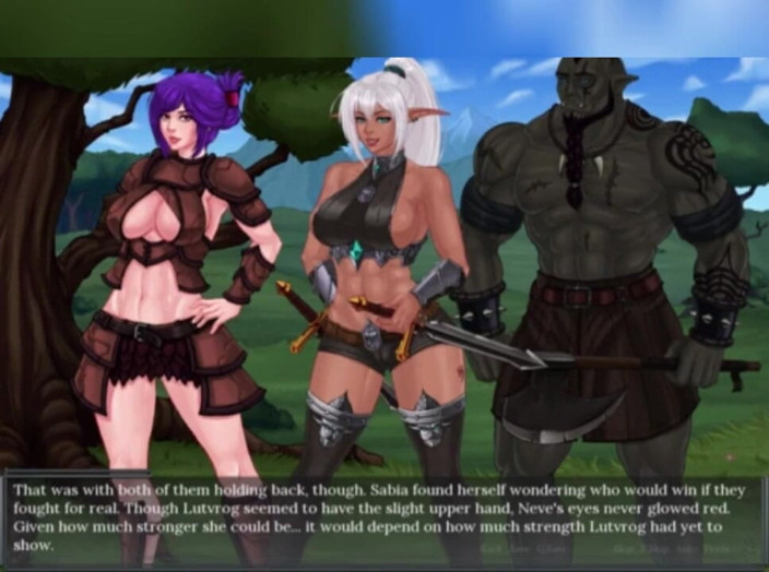3DXXXTEEN2 Cartoon: Sabia si užívá trojku. 3D porno kreslený sex