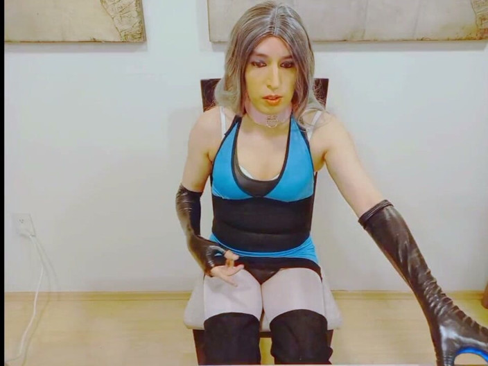 Tammy sissy slave: Crossdresser Masturbation Session