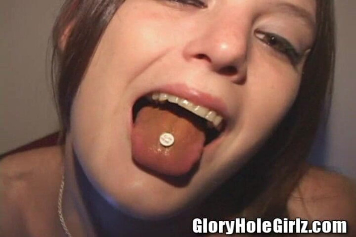 Glory Hole Girlz: Sperm Swallowing Gloryhole Petite Pokey Tits Tiny Boobies Dick Sucker