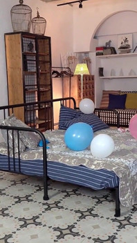 My18teens - a Cute Girl in White Panties Blows up Balloons and Plays with Her Pussy