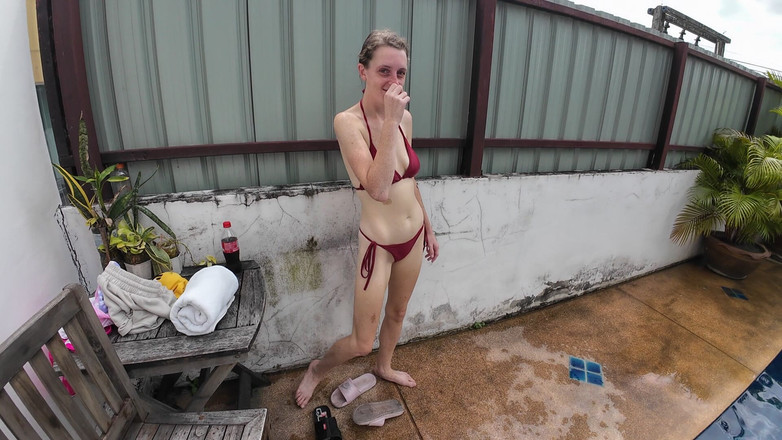 SkinnyWithAHugeDick: Sfw Playing About in Our Swimming Pool