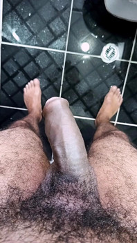 Nackt, Waschen des Badezimmers, ich uriniere und ejakulation.