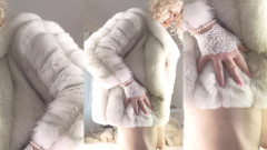 Transfurlady Dancing in Bluefox and White Dessous thumbnail