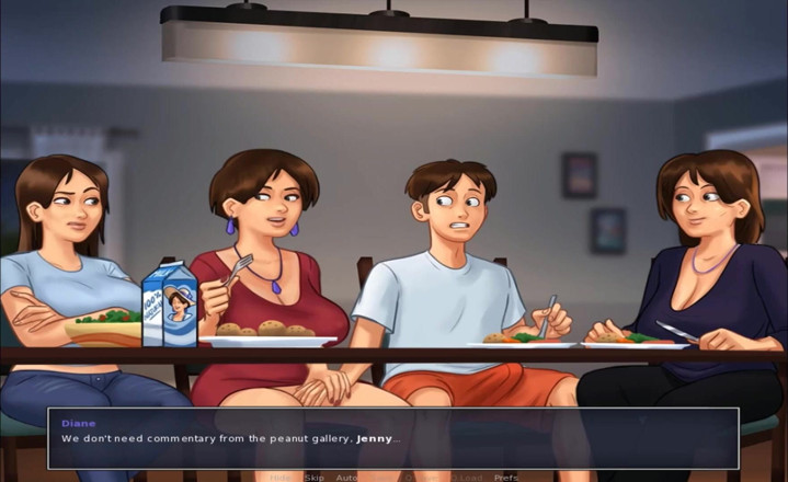 Hentai World: Summertime saga - masturbation each other under table