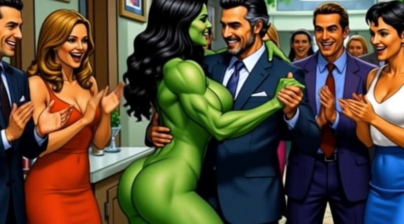 Octopussy Lovers Club: Slutty Hon-hulk nakenhet. Tecknad serie