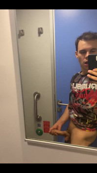 Jerking off in the Train Toilet