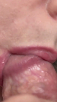 Sexy Naked Wifey Gives You a Blowjob and Drools Your Cum on Her Breast