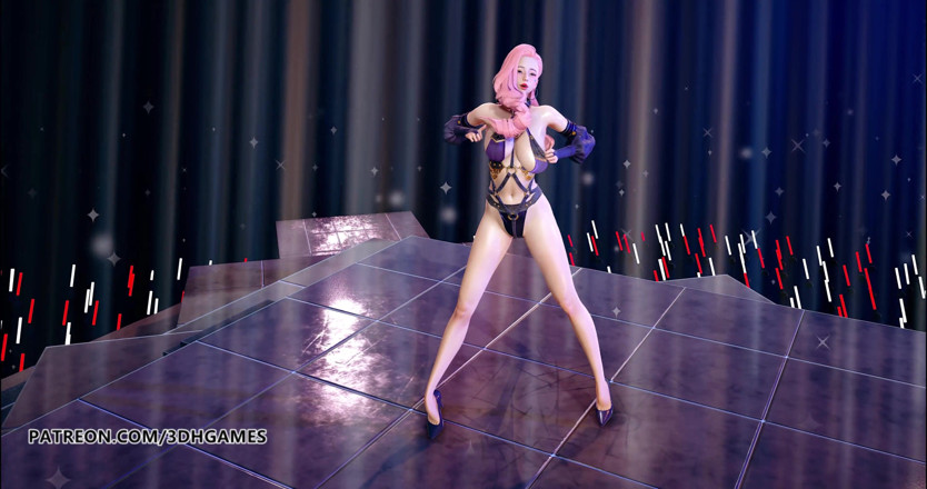 3D-Hentai Games: Wisin &amp; Yandel - lider Seraphine'nin seksi striptizini takip et