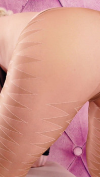 Pantyhose fetish femdom dirty talk, cuckold and CEI sexy point of view POV video squirt masturbation