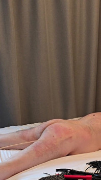 Palm Tree Paddle Spanking and Caning for My Slave