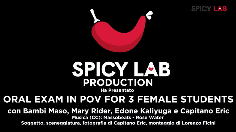 Spicy Lab Production: Oral Exam in POV for 3 Female Students