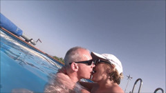 Camilla Creampie: Fucking in the pool. Underwater view