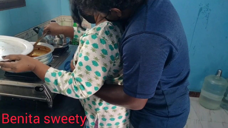 Benita sweety: Kitchen Hot Moaning Sex Husband and Wife
