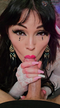 Blowjob in White Bodystocking.