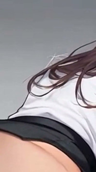 La segretaria waifu pov - primo piano in giro in calze di nylon e gioco di cunnilingus subdolo si scalda
