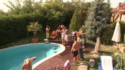 German Porn: Group of guys attends pool party with hot girls and...