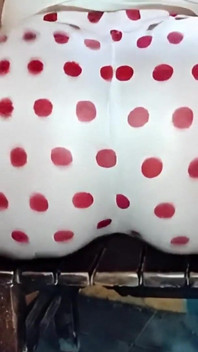 White Polka Dot Leggings Butt