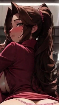 Big Tifa tifa y petite Aerith Star en culos picantes: el metro 2