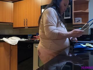 BBW Pleasures: Gospodyni gotuje stek kolacja i obciąganie