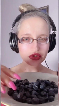 Comer asmr arándanos - asmr, anteojos, giganta
