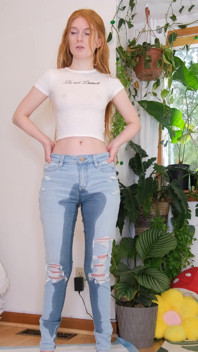 Wet jeans und höschen