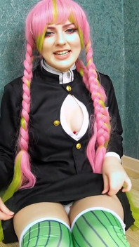 Mitsuri Kanroji Crosses Legs and Teases You with Her Big Ass