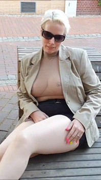 Evening Walk Showing off My Pussy and Fingering Myself