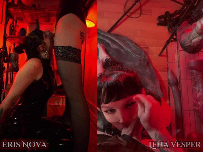 Eris Nova: Lateks W / Eris Nova ve Lena Vesper'da yüz sikişi