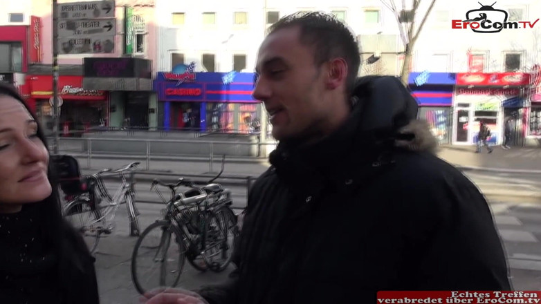 EroCom: Street flirting with a tattooed German slut ends with sex