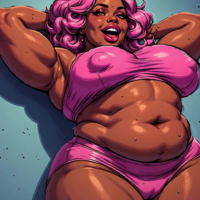 AI Porn: BBW シック・ブラック・ウィメン 3D