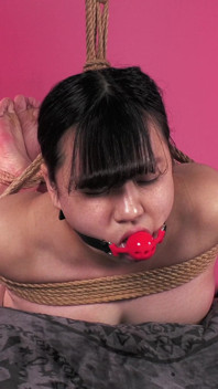 Mimi Bound Semi-nude in Reverse Shrimp - 4K Bondage