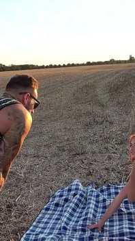 German Ginger Teen Dolly Filmed in an Outdoor Threesome
