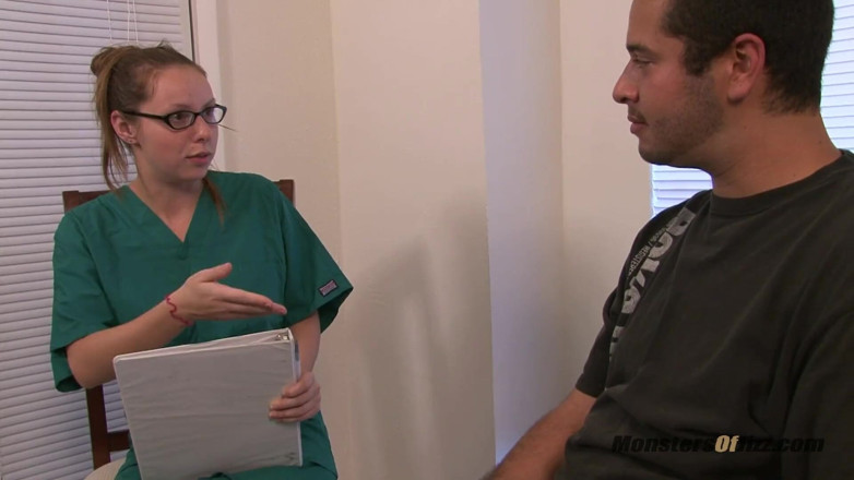 Monsters Of Jizz: Freche krankenschwester wichst riesige spermaprobe aus
