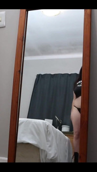 A Quick Little Single Titty Flash in the Mirror